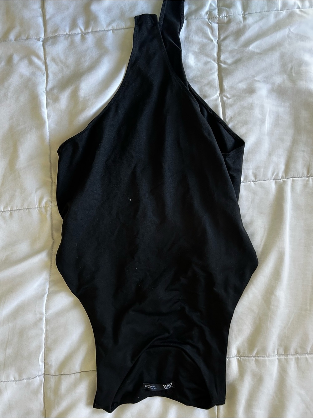 Zara Black One-Shoulder Bodysuit